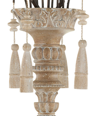 Hannah 12 Light Chandelier in Stockholm White/Rust