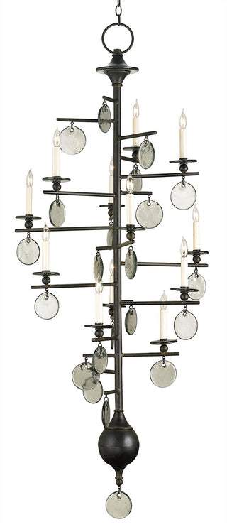 Currey and Company - 9125 - 12 Light Chandelier - Sethos - Old Iron/Clear