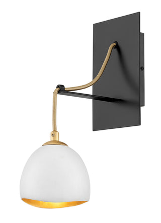 Nula Medium Single Light Sconce in Shell White