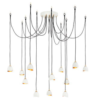Nula Large Multi Tier Pendant in Shell White