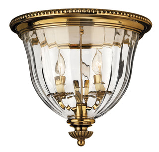 Cambridge Medium Flush Mount in Burnished Brass