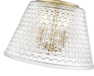 Saben 3-Light Semi-Flush Ceiling Mount Vintage Brass