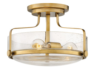 Harper Medium Semi-Flush Mount in Heritage Brass