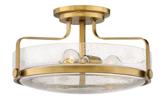 Harper Medium Semi-Flush Mount in Heritage Brass