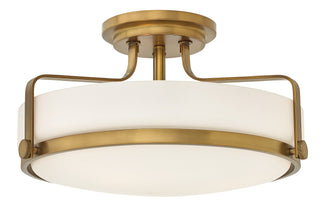 Harper Medium Semi-Flush Mount in Heritage Brass