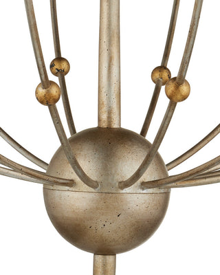 Paradox 28 Light Chandelier in Silver Granello/Gold Leaf