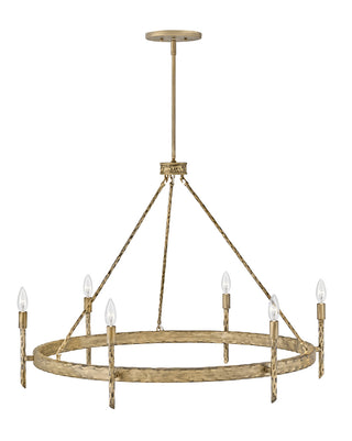 Tress Large Single Tier Chandelier in Champagne Gold