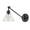 Arti Medium Swing Arm Single Light Sconce in Black