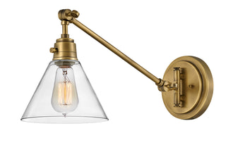Arti Medium Swing Arm Single Light Sconce in Heritage Brass