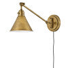 Arti Medium Swing Arm Single Light Sconce in Heritage Brass