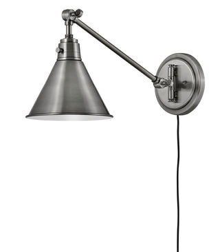 Arti Medium Swing Arm Single Light Sconce in Polished Antique Nickel