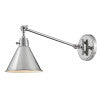 Arti Medium Swing Arm Single Light Sconce in Polished Nickel