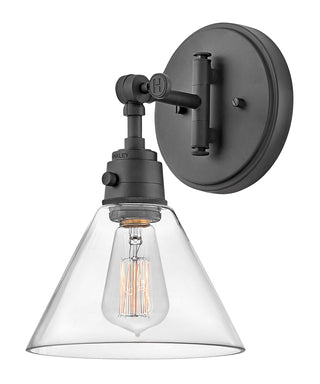 Arti Medium Swing Arm Single Light Sconce in Black