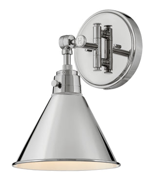 Arti Medium Swing Arm Single Light Sconce in Polished Nickel