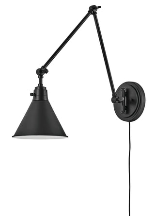 Arti Medium Swing Arm Single Light Sconce in Black