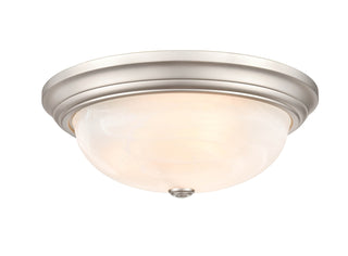3-Light Flushmount Ceiling Light Satin Nickel