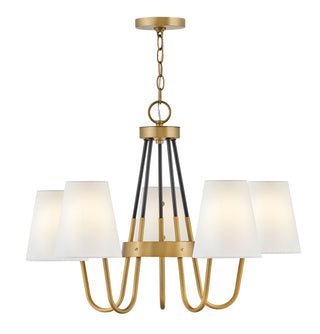 Aston Medium Single Tier Chandelier in Heritage Brass