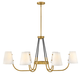 Aston Medium Six Light Linear in Heritage Brass