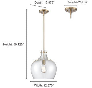 1-Light Pendant light Brushed Nickel