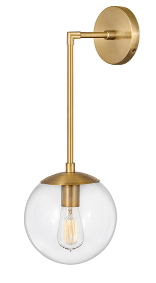Warby Large Single Light Sconce in Heritage Brass