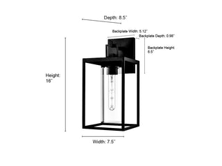 Ellway 1-Light Outdoor Wall Sconce Textured Black