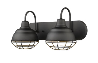 Neo-Industrial 2-Light Vanity Matte Black