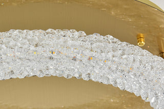 Bowen 18 inch Adjustable LED Flush Mount in Satin Gold