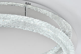 Bowen 33.5 inch LED Flush Mount in Chrome
