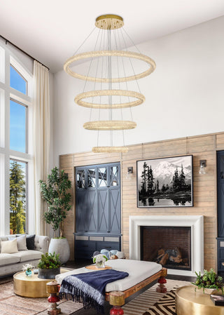 Bowen 42 inch LED chandelier in Satin Gold