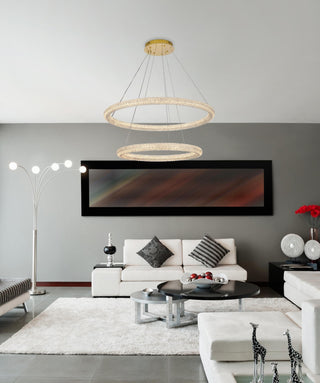 Bowen 42 inch LED chandelier in Satin Gold