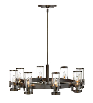 Reeve Medium Single Tier Chandelier in Black Oxide