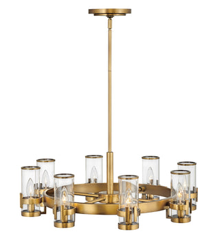 Reeve Medium Single Tier Chandelier in Heritage Brass