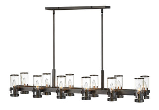 Reeve Medium Twelve Light Linear in Black Oxide