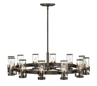 Reeve Medium Single Tier Chandelier in Black Oxide