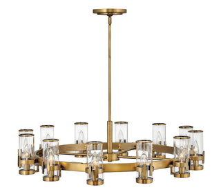 Reeve Medium Single Tier Chandelier in Heritage Brass