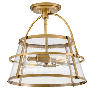 Tournon Medium Semi-Flush Mount in Heritage Brass