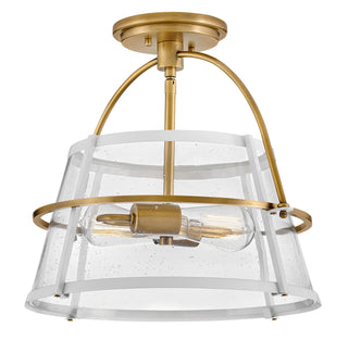 Tournon Medium Semi-Flush Mount in Heritage Brass