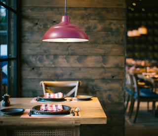 R Series One Light Pendant in Satin Red