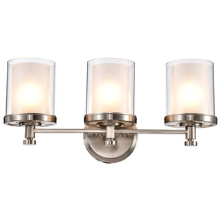 Decker Three Light Vanity in Brushed Nickel
