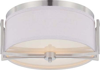 Nuvo Lighting - 60-4761 - Two Light Flush Mount - Gemini - Brushed Nickel