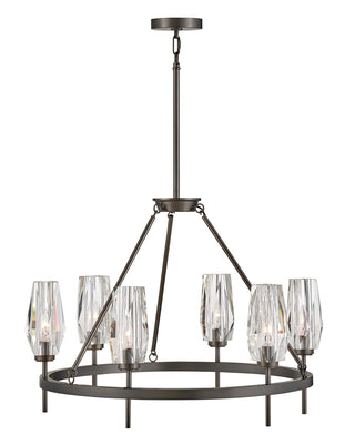 Ana Medium Single Tier Chandelier in Black Oxide
