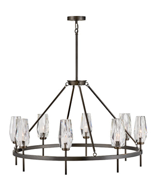 Ana Large Single Tier Chandelier in Black Oxide