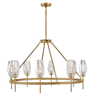 Ana Large Single Tier Chandelier in Heritage Brass