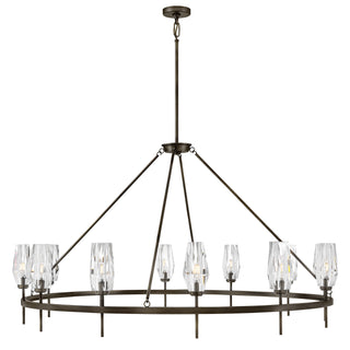 Ana Extra Large Single Tier Chandelier in Black Oxide