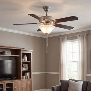 First Value 52" Ceiling Fan in Brushed Nickel