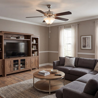 First Value 52" Ceiling Fan in Brushed Nickel
