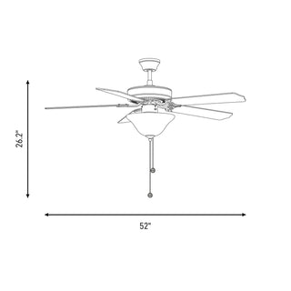 First Value 52" Ceiling Fan in Brushed Nickel