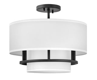 Graham Medium Semi-flush Mount in Black