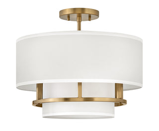 Graham Medium Semi-flush Mount in Lacquered Brass