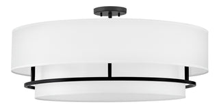 Graham Large Convertible Semi-flush Mount in Black
